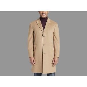 Joseph Abboud Camel Classic Fit Overcoat, Men's 38R, Timeless Winter Outerwear